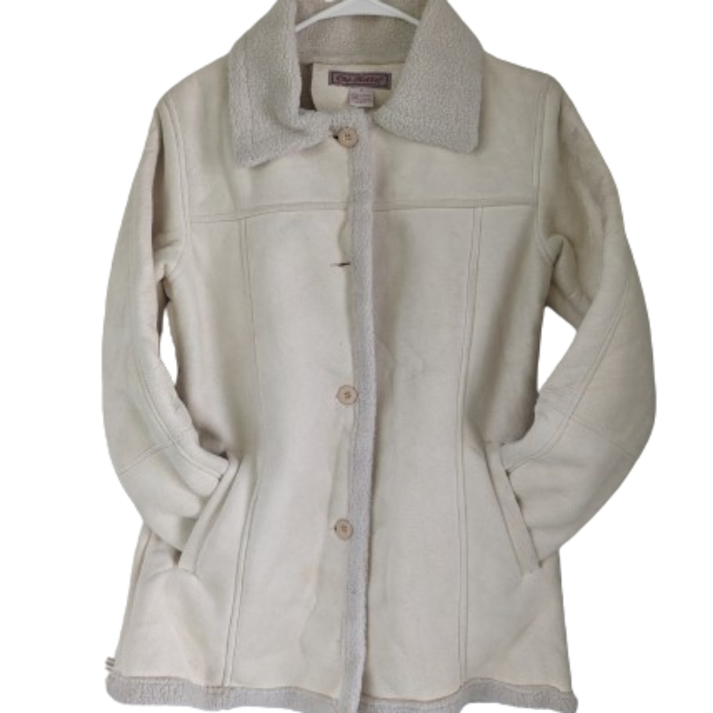 NWT Waist Length White Cream Colored Coat